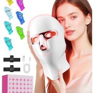 Tinkoola LED Light Therapy Facial Mask for Face and Neck